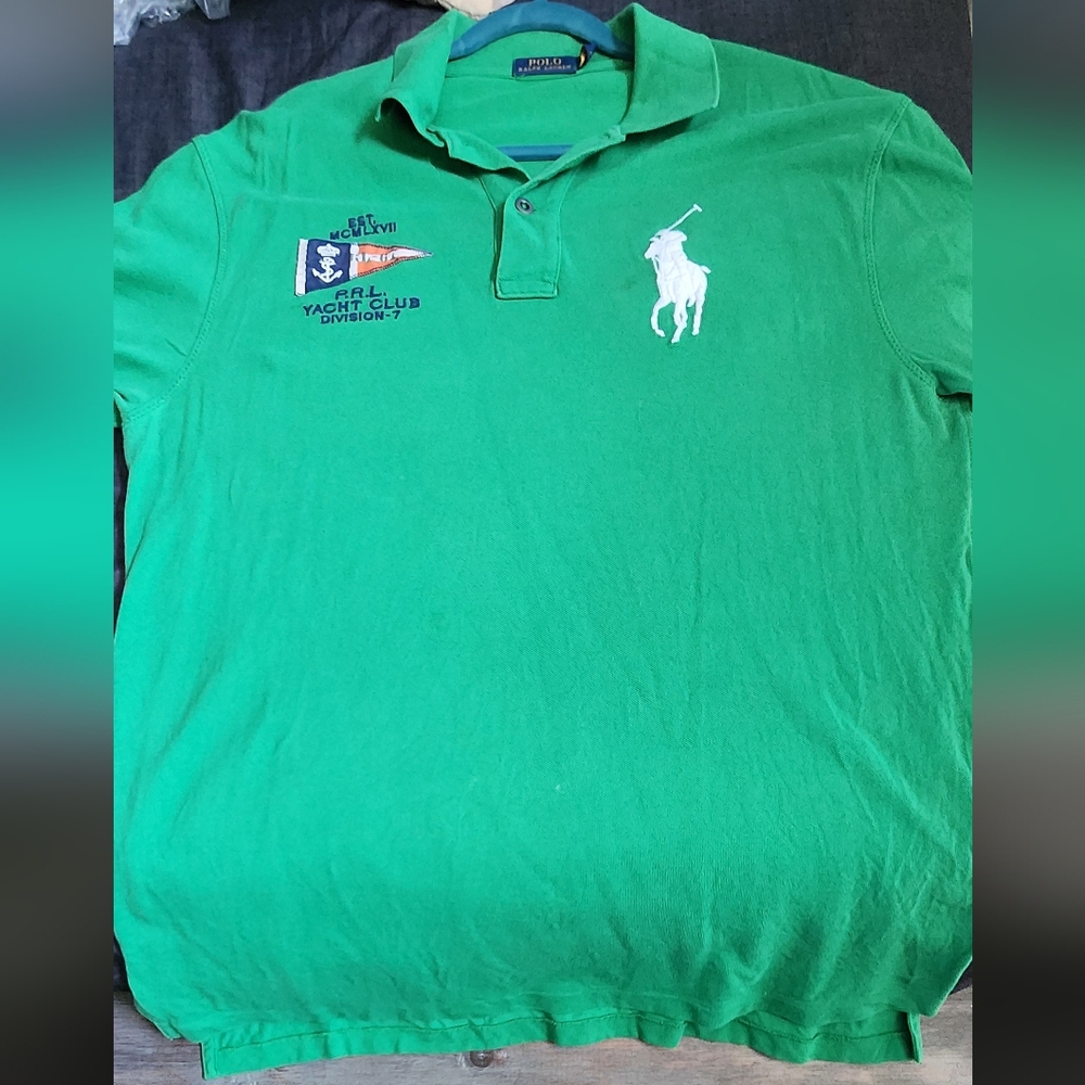 Polo by Ralph Lauren Green Polo Shirt with Iconic Logo